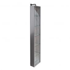 Smart Cabinets Шкаф 170x30x14,5 см подвесной с полками зеркальный вращающийся хром