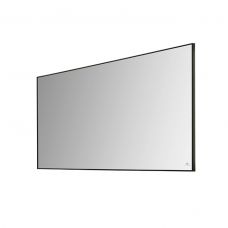 Square Зеркало 120x60 см в алюминиевой раме черное с подсветкой по периметру, подогревом и сенсором