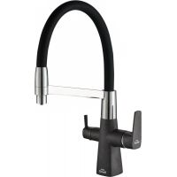 Смеситель Steel Hammer SH 818-6 Black Cr для кухонной мойки