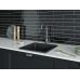 Комплект  Мойка для кухни Granula GR-4451 черный + Смеситель STWORKI by Damixa Stworki HSTW07000 для кухонной мойки, никель
